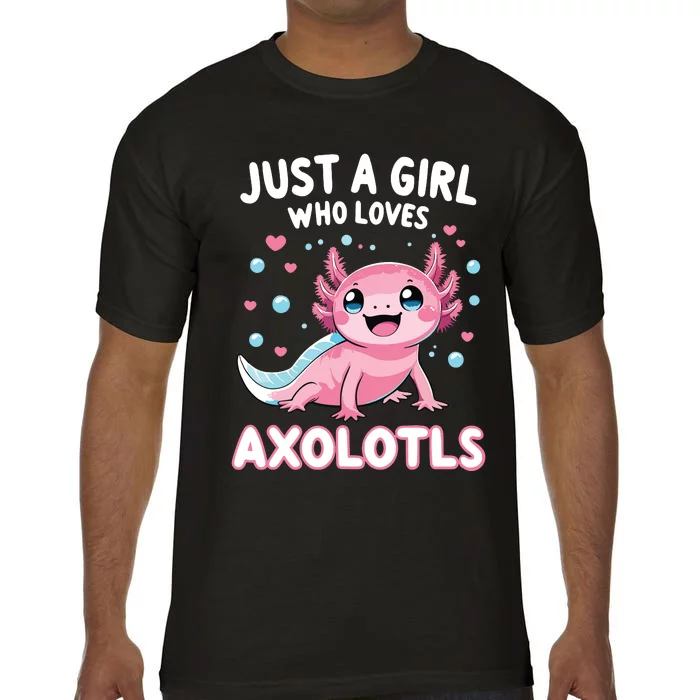 Axolotl Kawaii Just A Girl Who Loves Axolotls Comfort Colors T-Shirt