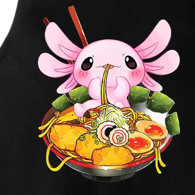 Axolotl Kawaii Japanese Food Ladies Tri-Blend Wicking Tank