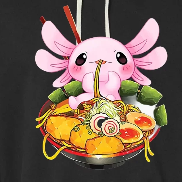 Axolotl Kawaii Japanese Food Garment-Dyed Fleece Hoodie