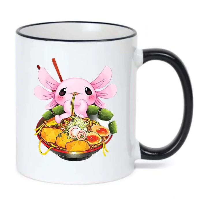 Axolotl Kawaii Japanese Food Black Color Changing Mug