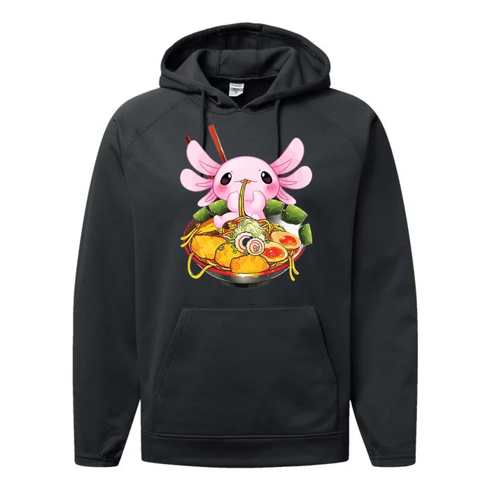 Axolotl Kawaii Japanese Food Performance Fleece Hoodie