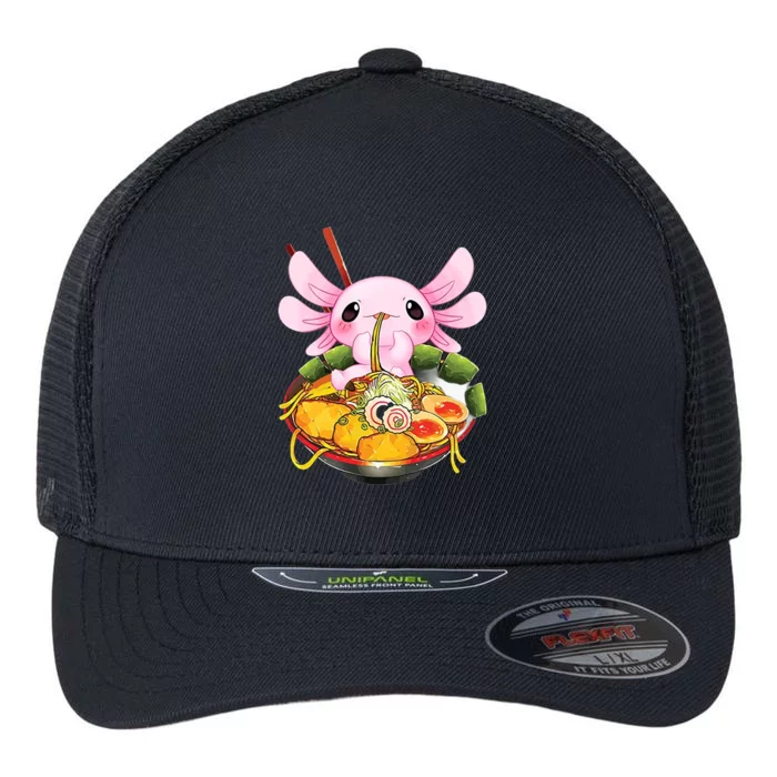 Axolotl Kawaii Japanese Food Flexfit Unipanel Trucker Cap