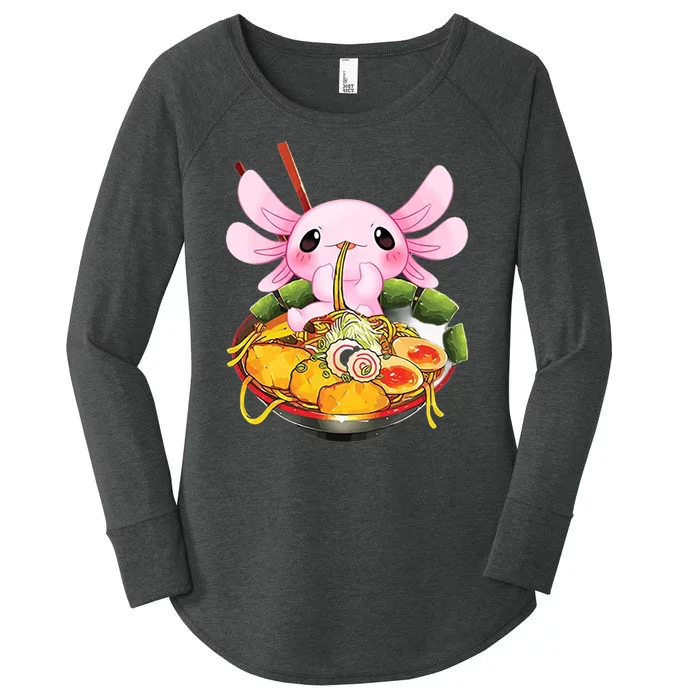 Axolotl Kawaii Japanese Food Women's Perfect Tri Tunic Long Sleeve Shirt