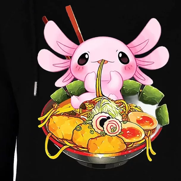 Axolotl Kawaii Japanese Food Womens Funnel Neck Pullover Hood