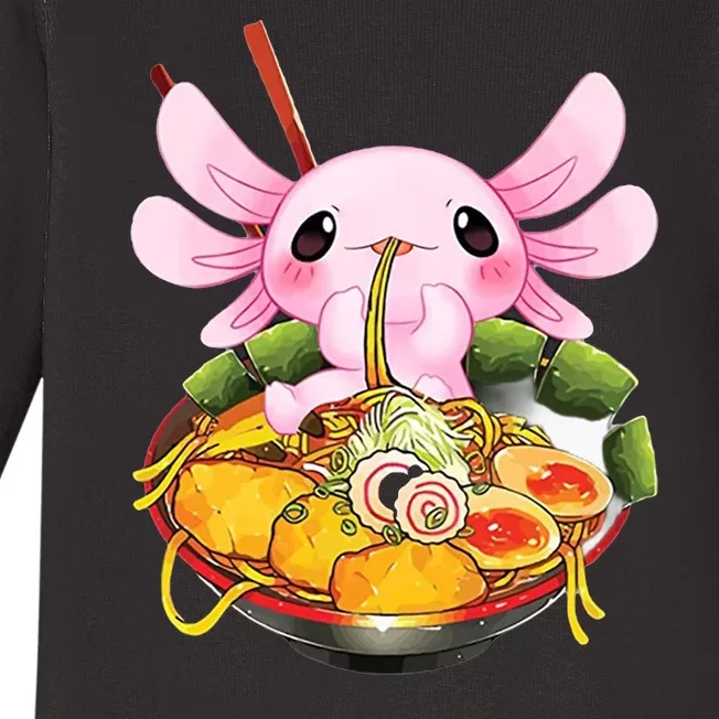 Axolotl Kawaii Japanese Food Baby Long Sleeve Bodysuit