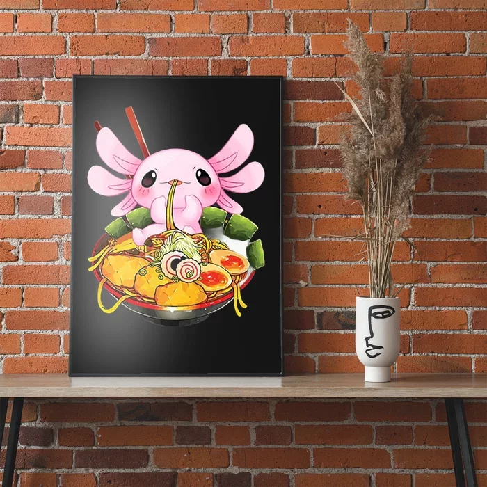 Axolotl Kawaii Japanese Food Poster