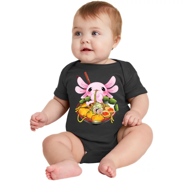 Axolotl Kawaii Japanese Food Baby Bodysuit