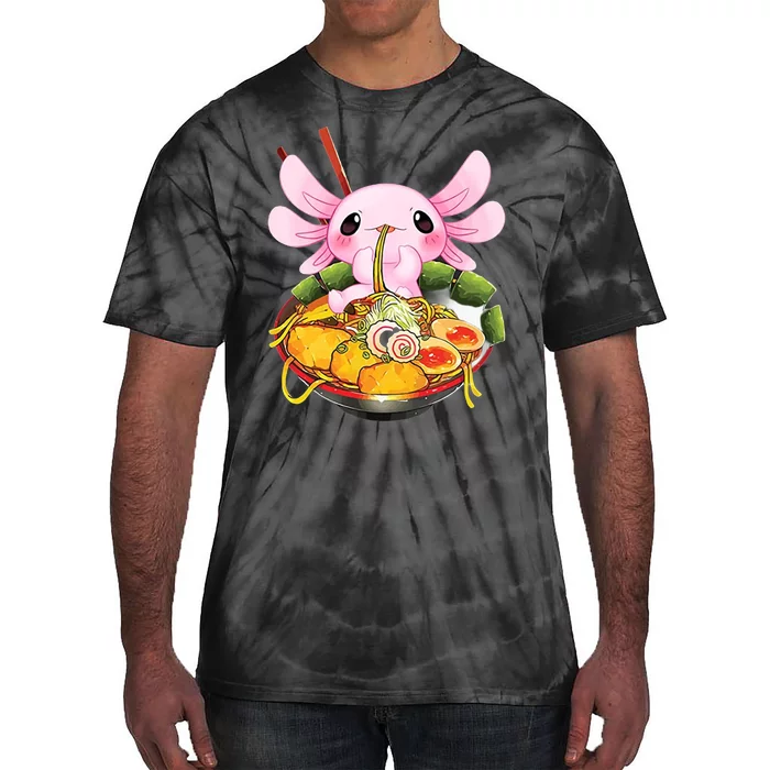 Axolotl Kawaii Japanese Food Tie-Dye T-Shirt