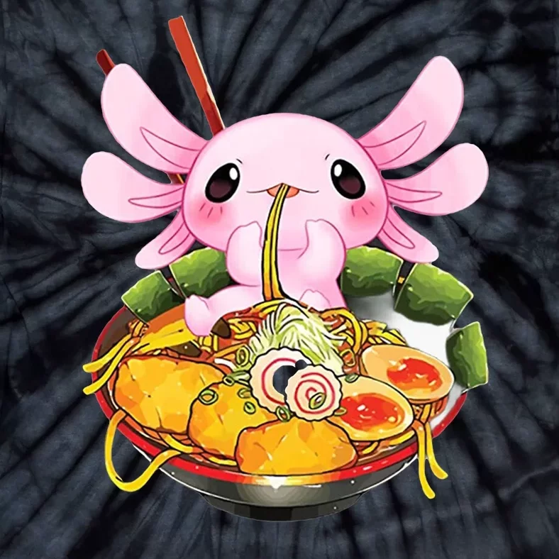 Axolotl Kawaii Japanese Food Tie-Dye T-Shirt