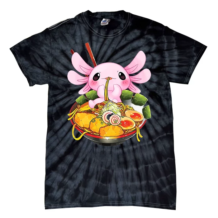 Axolotl Kawaii Japanese Food Tie-Dye T-Shirt