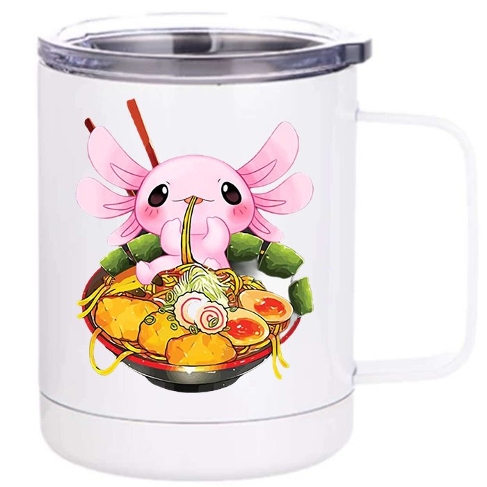 Axolotl Kawaii Japanese Food Front & Back 12oz Stainless Steel Tumbler Cup