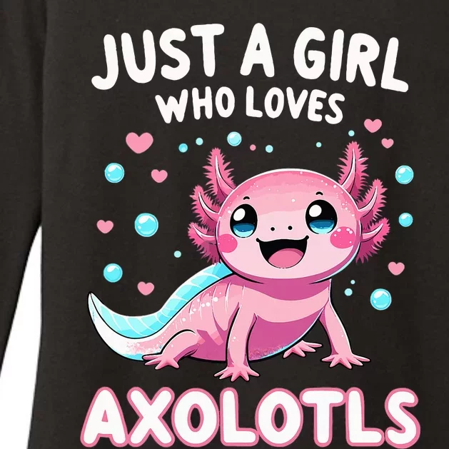 Axolotl Kawaii Just A Girl Who Loves Axolotls Womens CVC Long Sleeve Shirt