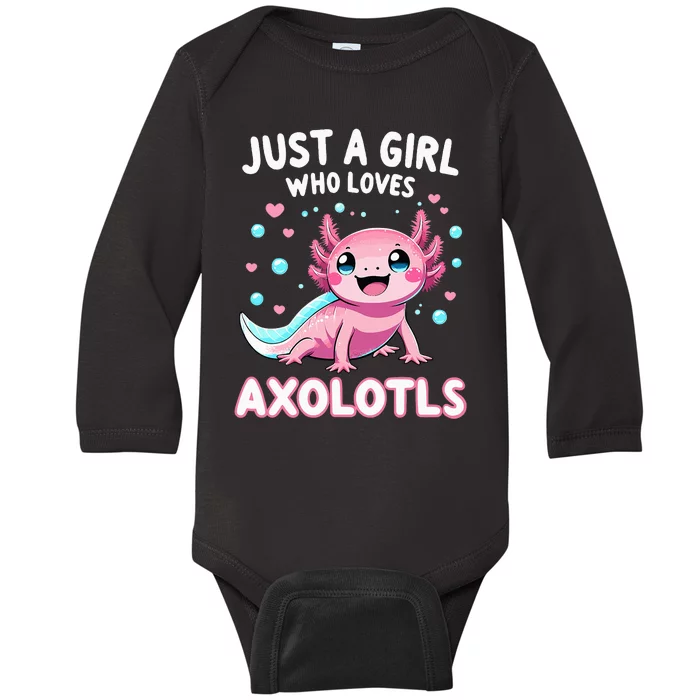 Axolotl Kawaii Just A Girl Who Loves Axolotls Baby Long Sleeve Bodysuit