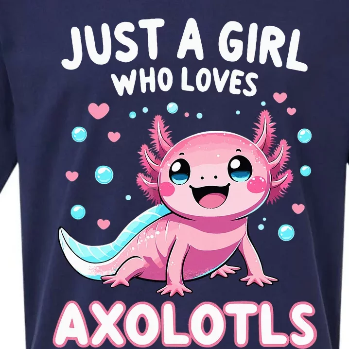 Axolotl Kawaii Just A Girl Who Loves Axolotls Sueded Cloud Jersey T-Shirt