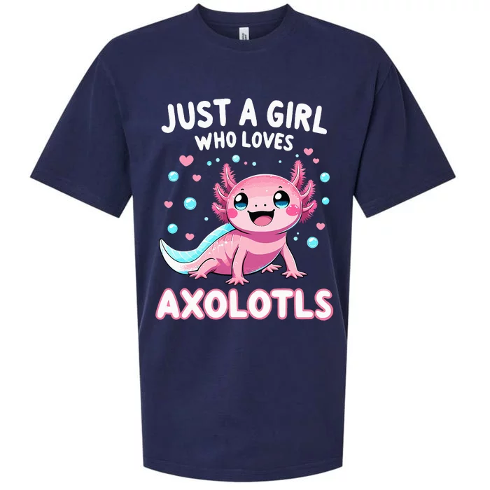 Axolotl Kawaii Just A Girl Who Loves Axolotls Sueded Cloud Jersey T-Shirt