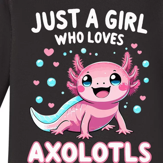 Axolotl Kawaii Just A Girl Who Loves Axolotls Baby Long Sleeve Bodysuit