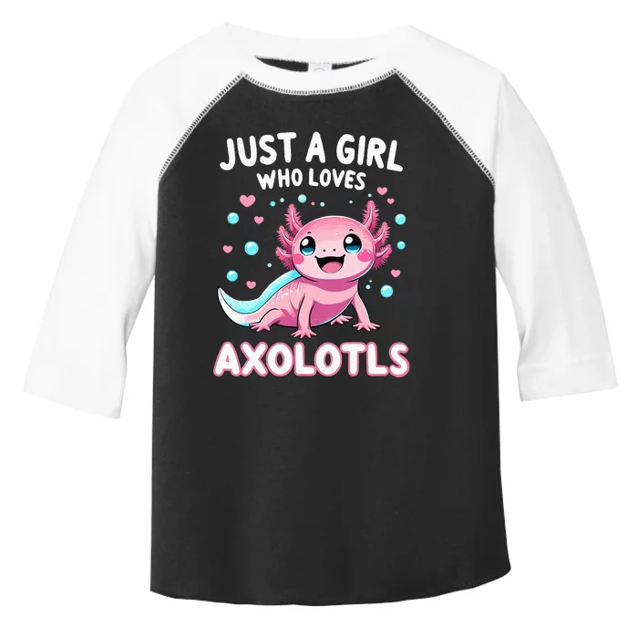 Axolotl Kawaii Just A Girl Who Loves Axolotls Toddler Fine Jersey T-Shirt