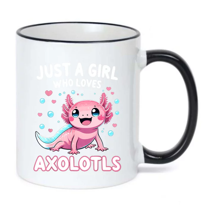 Axolotl Kawaii Just A Girl Who Loves Axolotls Black Color Changing Mug