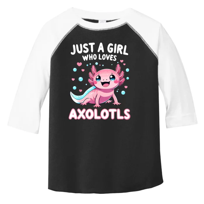 Axolotl Kawaii Just A Girl Who Loves Axolotls Toddler Fine Jersey T-Shirt