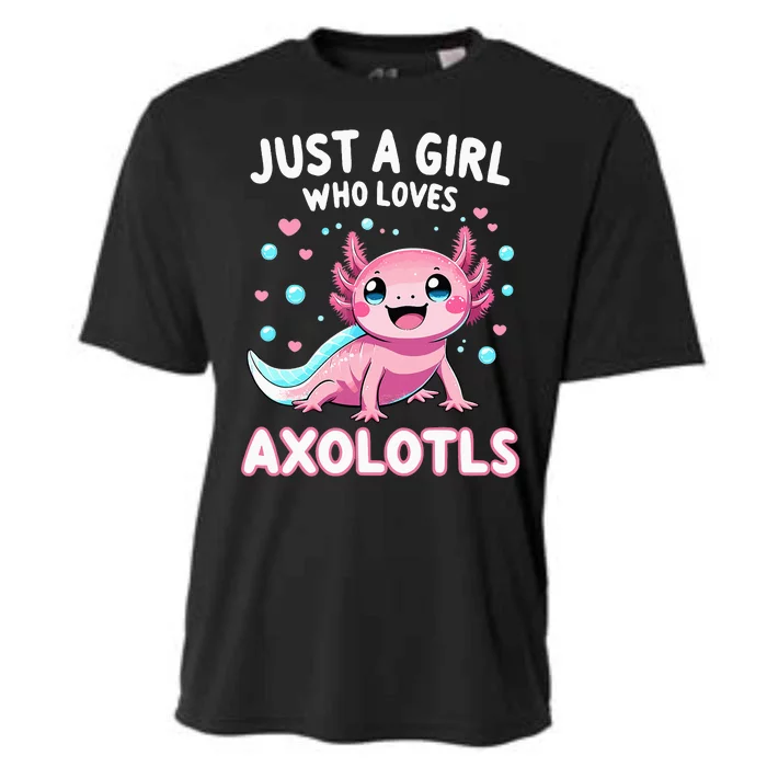 Axolotl Kawaii Just A Girl Who Loves Axolotls Cooling Performance Crew T-Shirt