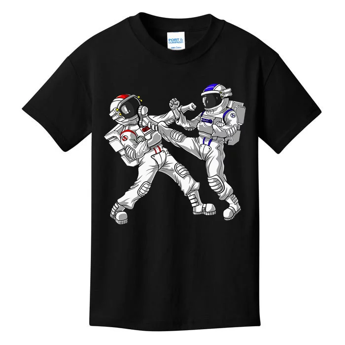 Astronaut Karate Muay Thai Martial Arts Kickboxing Taekwondo Kids T-Shirt