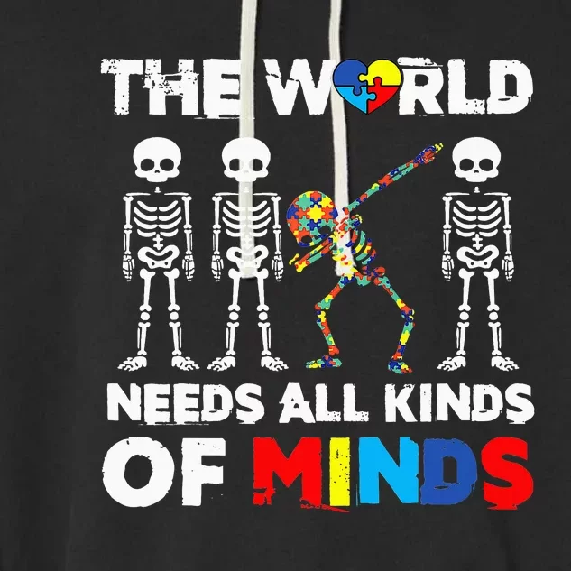 All Kinds Of Minds Support Autism Dabbing Garment-Dyed Fleece Hoodie