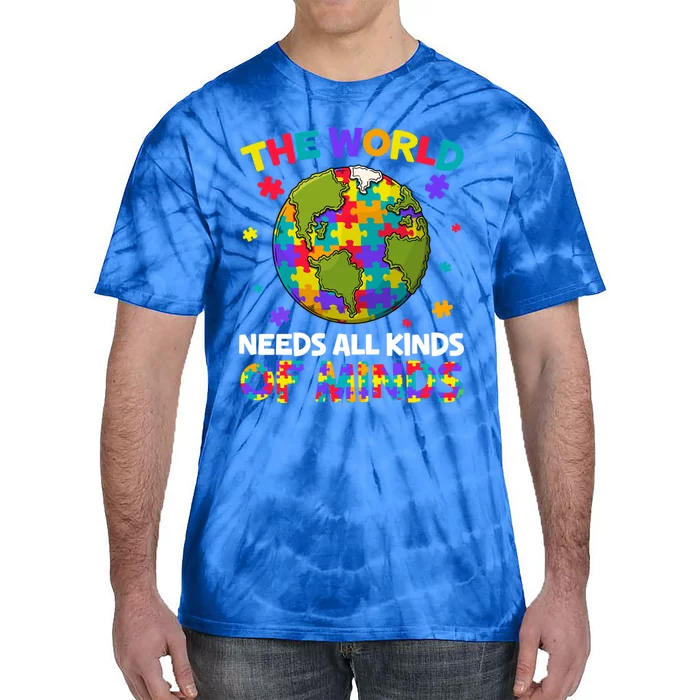 All Kinds Of Minds Autism Awareness Earth Day Autistic Gift Tie-Dye T-Shirt