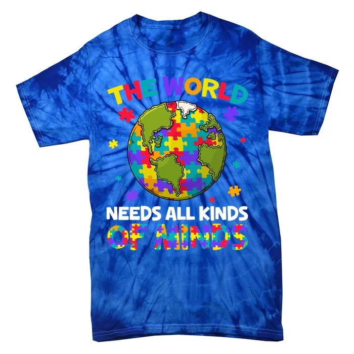 All Kinds Of Minds Autism Awareness Earth Day Autistic Gift Tie-Dye T-Shirt