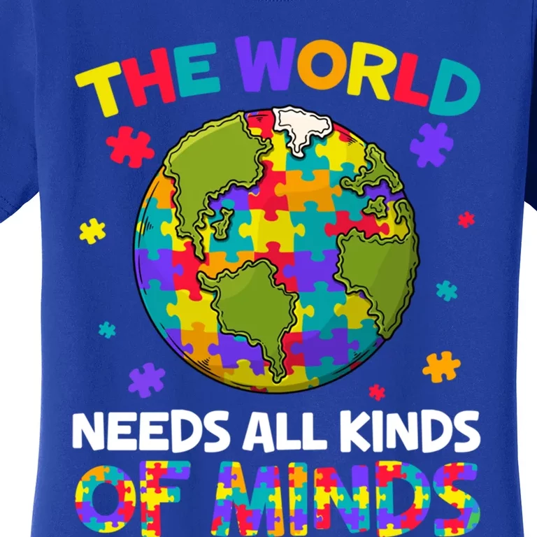 All Kinds Of Minds Autism Awareness Earth Day Autistic Gift Women's T-Shirt