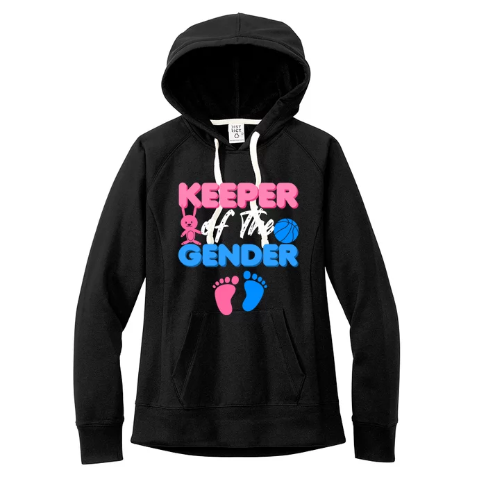 Announcet Keeper Of Gender Reveal Party Idea Baby Funny Gift Women's Fleece Hoodie