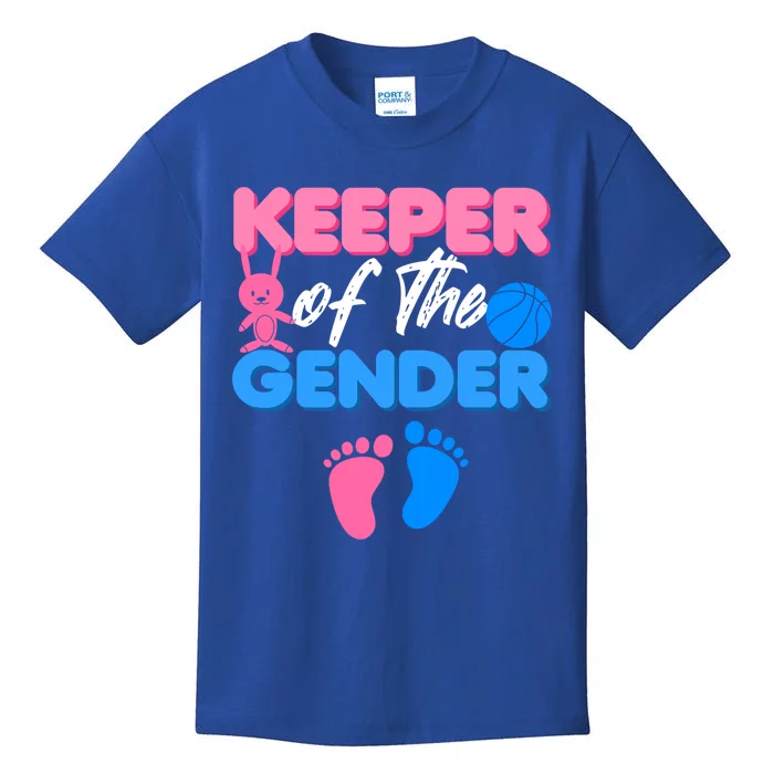 Announcet Keeper Of Gender Reveal Party Idea Baby Funny Gift Kids T-Shirt