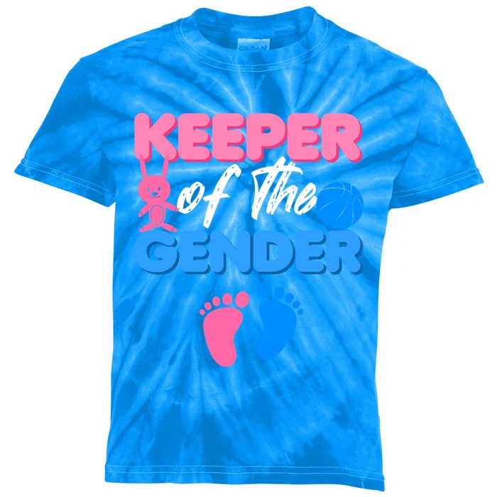 Announcet Keeper Of Gender Reveal Party Idea Baby Funny Gift Kids Tie-Dye T-Shirt