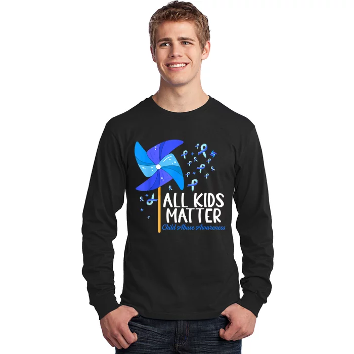 All KidsMatter Pinwheel Child Abuse Prevention Awareness Long Sleeve Shirt