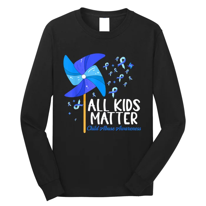 All KidsMatter Pinwheel Child Abuse Prevention Awareness Long Sleeve Shirt