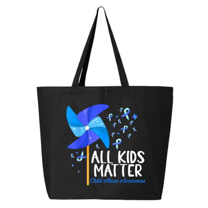 All KidsMatter Pinwheel Child Abuse Prevention Awareness 25L Jumbo Tote