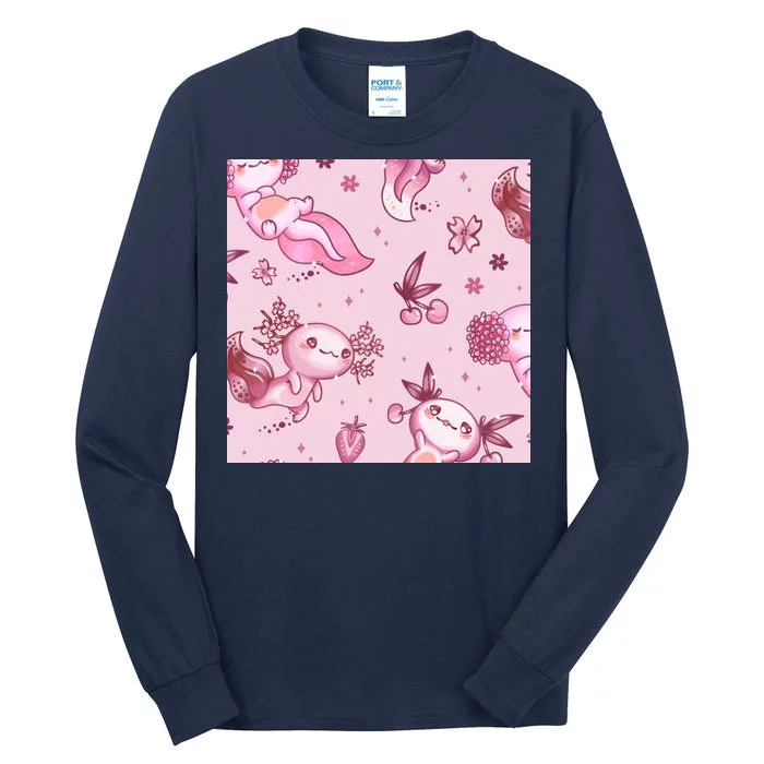 Axolotl Kawaii Pattern Tall Long Sleeve T-Shirt