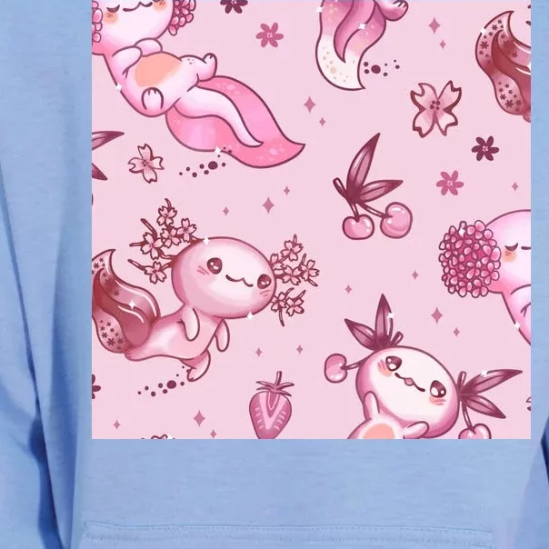 Axolotl Kawaii Pattern Unisex Surf Hoodie