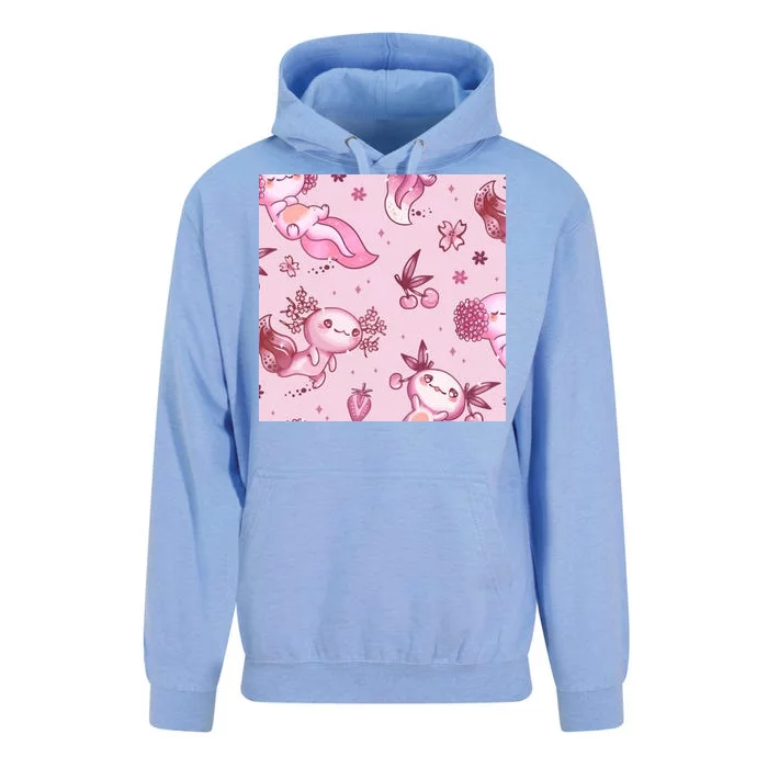 Axolotl Kawaii Pattern Unisex Surf Hoodie