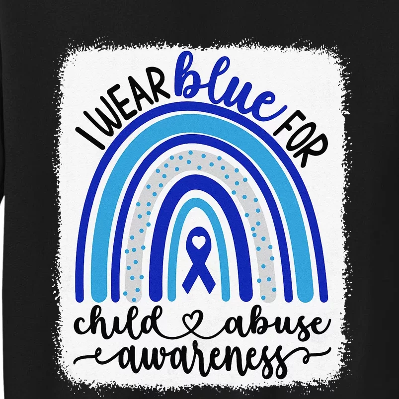 All KidsMatter Pinwheel Blue Rainbow Child Abuse Awareness Tall Sweatshirt