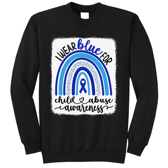 All KidsMatter Pinwheel Blue Rainbow Child Abuse Awareness Tall Sweatshirt