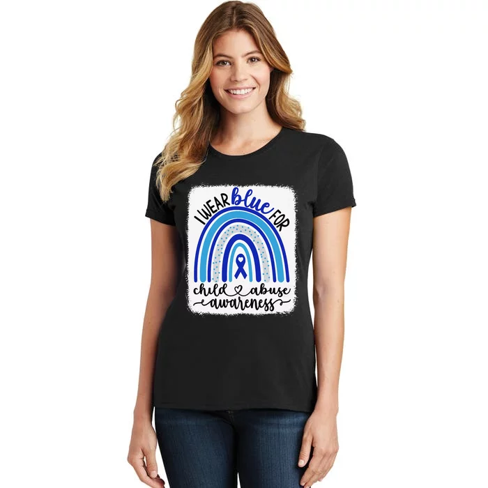 All KidsMatter Pinwheel Blue Rainbow Child Abuse Awareness Women's T-Shirt