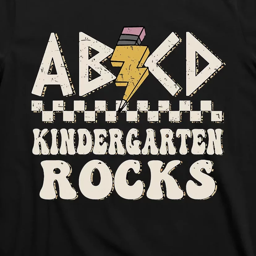 ABCD Kindergarten Rocks Back To School Kindergarten Teacher T-Shirt