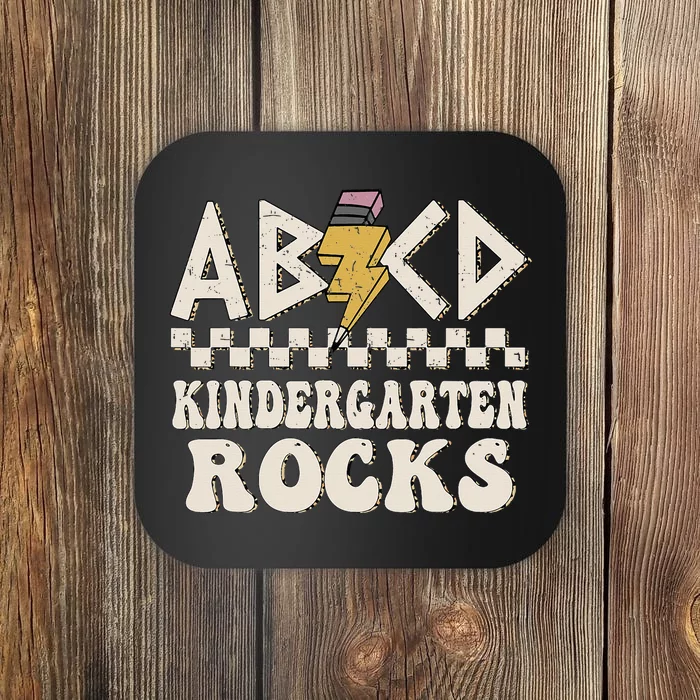 ABCD Kindergarten Rocks Back To School Kindergarten Teacher Coaster