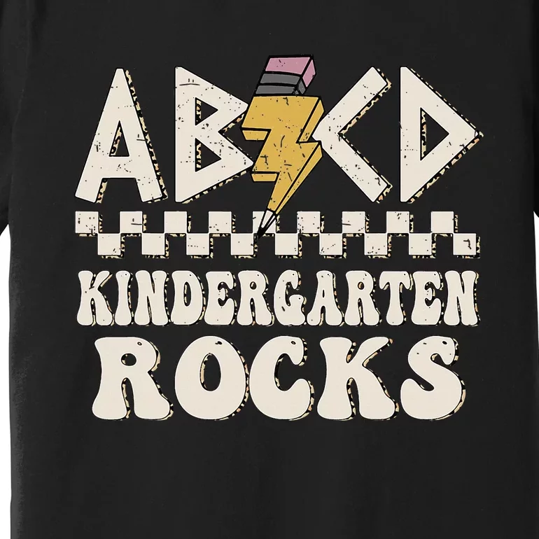 ABCD Kindergarten Rocks Back To School Kindergarten Teacher Premium T-Shirt