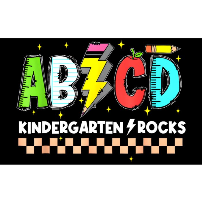 Abcd Kindergarten Rocks Pencil Lightning Teachers Rock S Bumper Sticker