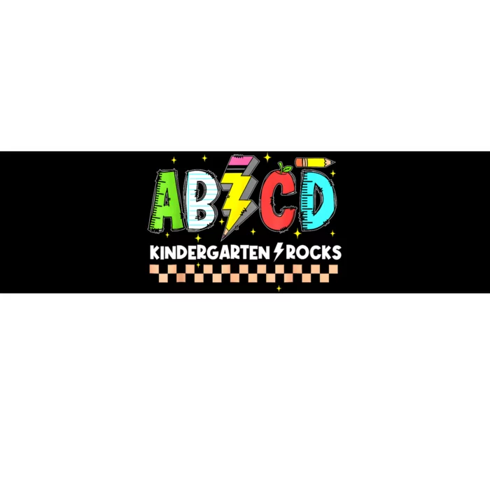 Abcd Kindergarten Rocks Pencil Lightning Teachers Rock S Bumper Sticker