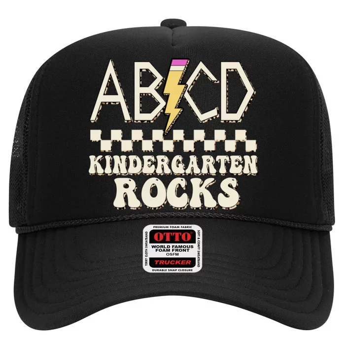 ABCD Kindergarten Rocks High Crown Mesh Trucker Hat