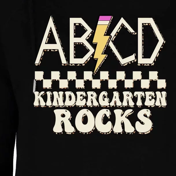 ABCD Kindergarten Rocks Womens Funnel Neck Pullover Hood