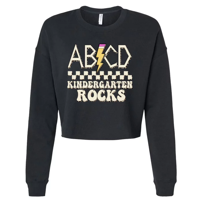 ABCD Kindergarten Rocks Cropped Pullover Crew