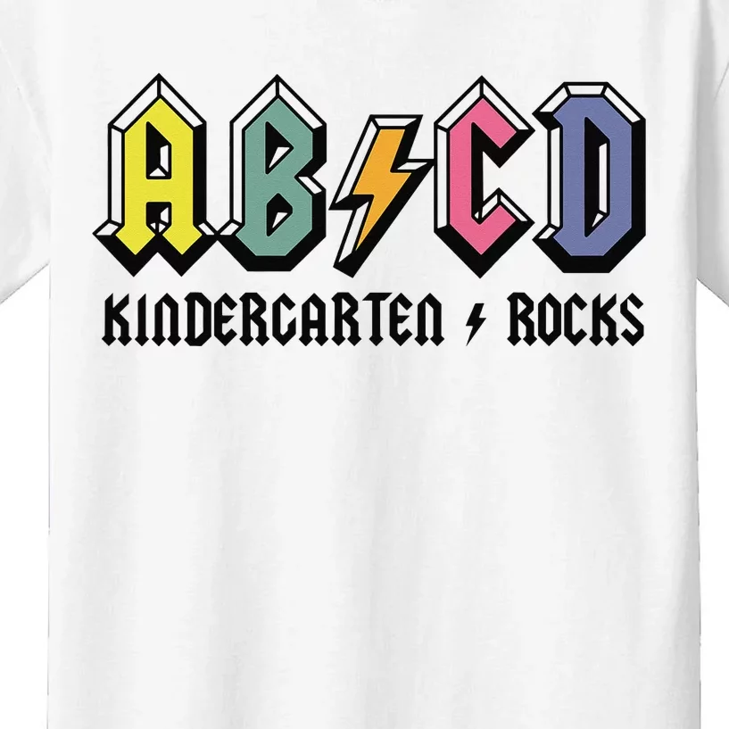 ABCD Kindergarten Rocks Back To School Kindergarten Teacher Kids T-Shirt